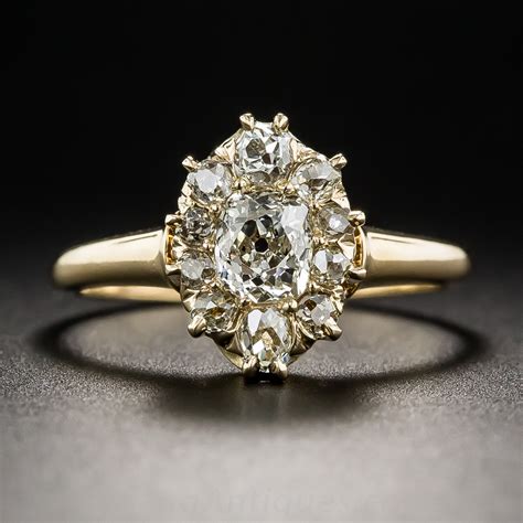 Vintage Diamond Oval Cluster Ring