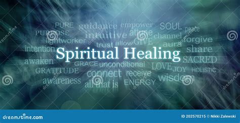 Words Associated With Spiritual Healing Word Cloud Stock Image Image