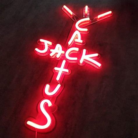 Cactus Jack By Travis Scott Led Neon Sign Etsy