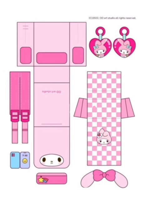 Melody Backpack Print 2023 3d Kartlar Hello Kitty Boyama Kitapları