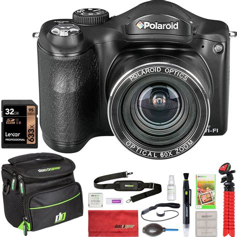 Polaroid Ie6035w 18 Mp Digital Camera With Built In Wi Fi Black Bundle