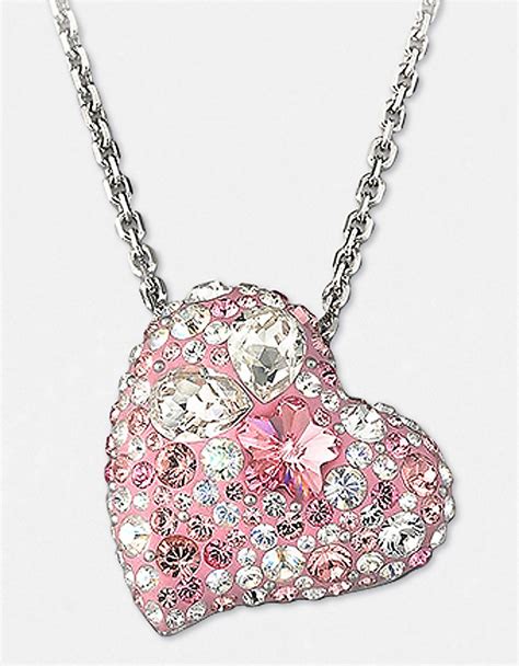 Swarovski Alana Crystal Heart Pendant Necklace In Pink Lyst