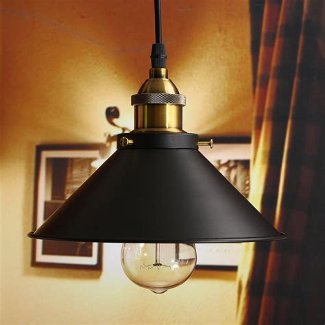 Retro Industrial Vintage Hanging Iron Ceiling Lamp Pendant Light Fixture Bedroom Ebay