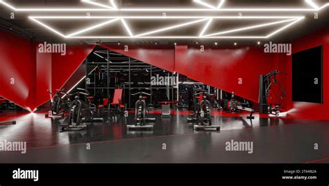 3d Render Fitness Workout Wellness Center Stock Photo Alamy