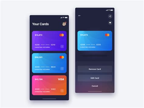 Wallet Design App With Images App Design Credit Card App Credit Card