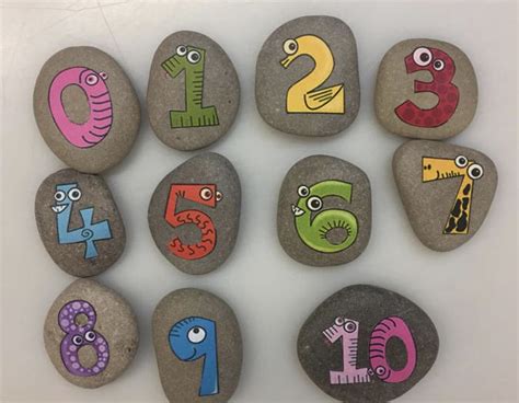 Pin By Anna On Number Months Weeks And Seasons Painted Rocks