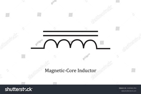 Vector Electronic Circuit Symbol Magnetic Core Royalty Free Stock