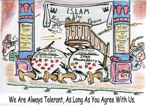 Political Cartoon Of Course We Are Tolerant Ipatriot Contributers