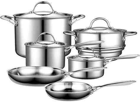 Not only do stainless steel cookware sets range in size, but they can range in price from less than $100 to close to $1,000. Cooks Standard Multi-Ply Clad Review - Stainless Steel ...