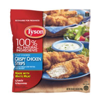 Serving contains 18g of easy to prepare. $1.00/1 Tyson Breaded Chicken Coupon (any size or variety)