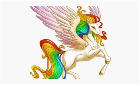 Pegasus Clipart Rainbow Unicorn Rainbow Unicorn With Wings