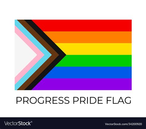progress pride rainbow flags symbol lgbt vector image