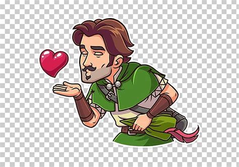 Robin Hood Telegram Sticker Viber Png Clipart Cartoon Character