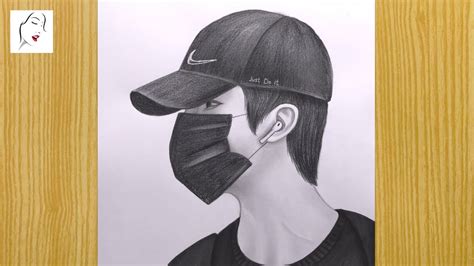 How To Draw A Boy With Mask Sketch💖 Attitude Boy Drawing Drawing