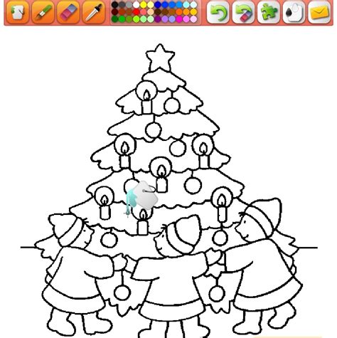 Jeu coloriage de sapin de noël gratuit en ligne