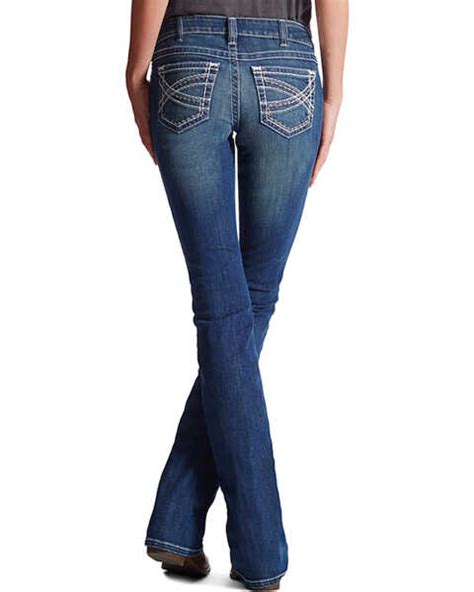 Ariat Women S Mid Rise Boot Cut Real Riding Jeans Indigo