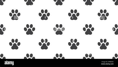 Dog Paw Seamless Pattern Vector Cat Paw Footprint Isolated Wallpaper