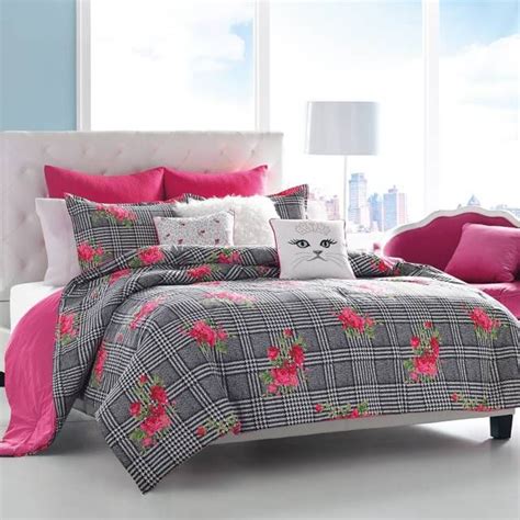 Made of 100% cotton percale; Betsey Johnson® Polished Punk Comforter Set in Black and ...