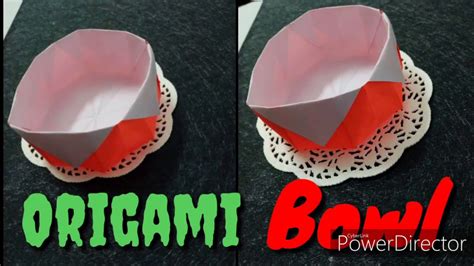 Diy Origami Paper Bowlpaper Bowl Tutorial Youtube