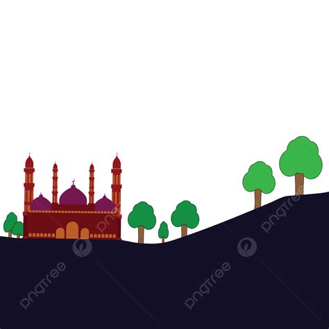 Mosques Clipart Png Images Mosque Flat Design Mosque Mosjid And Tree