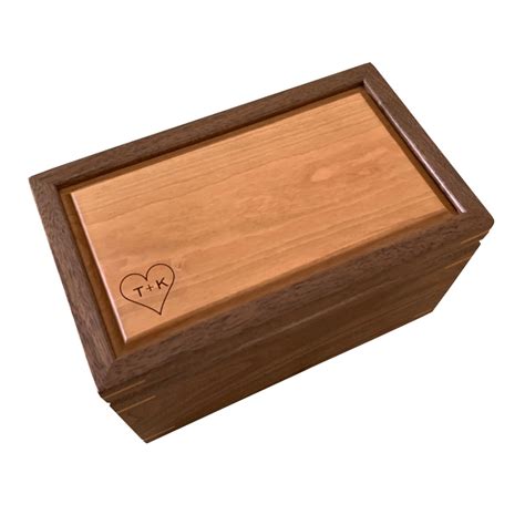 personalized keepsake box walnut with cherry mad tree woodcrafts®
