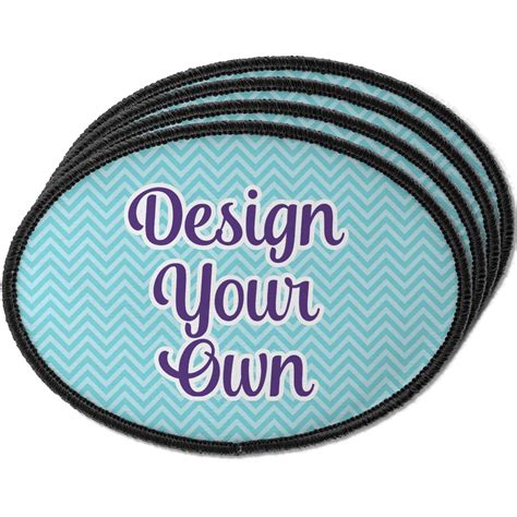 Design Your Own Iron On Oval Patches Set Of 4 Youcustomizeit