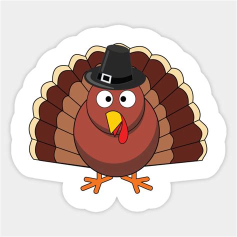 Cute Cartoon Turkey Turkey Sticker Teepublic