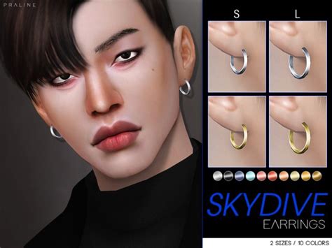 The Sims Resource Skydive Earrings By Pralinesims Sims