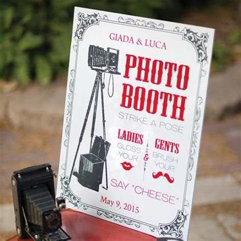 Vintage Photo Booth Sign Personalized Photo Booth Sign