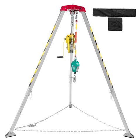 VEVOR Confined Space Rescue Tripod 1200lbs Winch with 8' Legs Confined