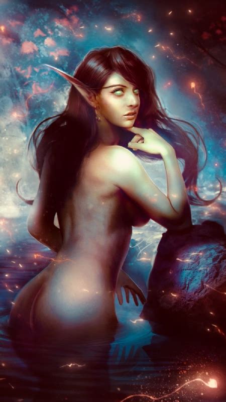 Nude Water Elf In Red Raven S Collectionneur Comic Art Gallery Room
