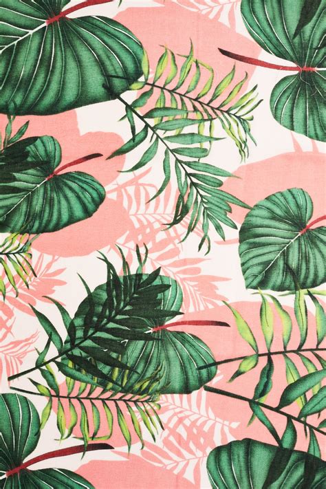 Palm Print Scarf Rose Gold Wallpaper Floral Wallpaper Tropical