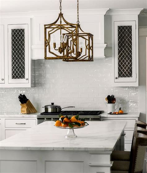 A relaxed and pleasant atmosphere in the midst of your home. Metal Lattice Kitchen Cabinet Doors - Transitional - Kitchen