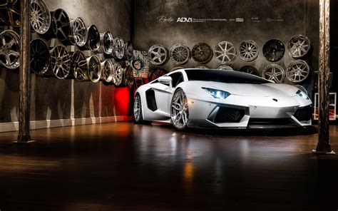 Lamborghini Aventador On Adv1 Wheels Wallpaperhd Cars Wallpapers4k