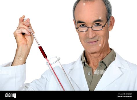 Male Scientist Conducting Experiment Stock Photo Alamy