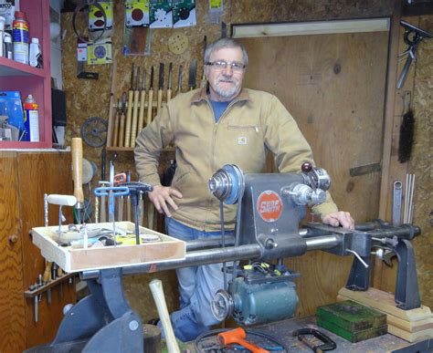woodshop myself with old Shopsmith lathe | Shopsmith, Wood shop, Litchfield