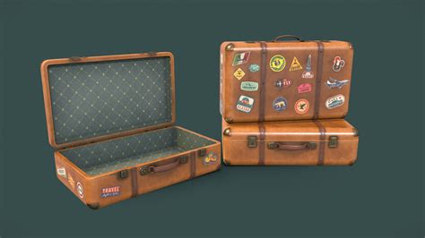 Retro Travelling Suitcases Buy Royalty Free 3d Model By Markusenes