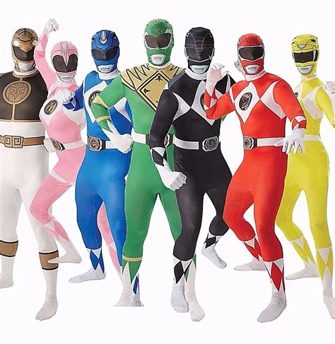 Check spelling or type a new query. Adult POWER RANGERS Costume Fancy Dress Mighty Morphin Outfit 2nd Skin Mens Lady | eBay