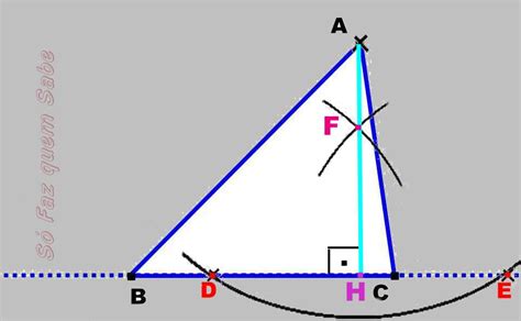 Altura De Um Triângulo Construção Geométrica Só Faz Quem Sabe