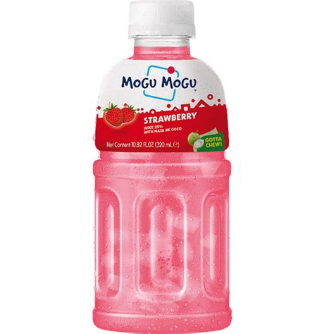 Mogu Mogu Strawberry Juice With Nata De Coco 320ml Juices Walter Mart