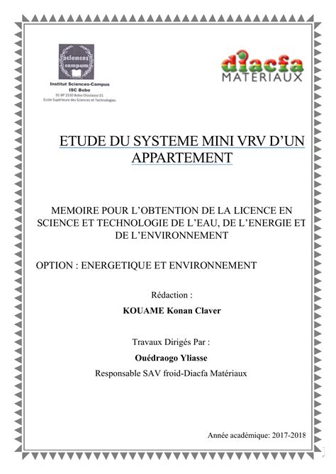 RAPPORT DE STAGE pour obtention de la licence 3 en génie énergétique et