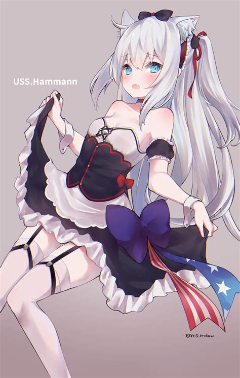 Mimelond Hammann Azur Lane Azur Lane Commentary Request Girl American Flag American