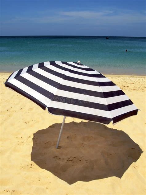 Striped Beach Umbrella Stock Photo Image Of Country Andaman 6377076