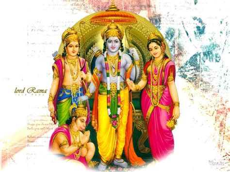 Lord Rammata Sita And Laxman With Hanuman Hd Wallpaper