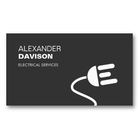 Designing a business card for your electrician business is easy with this vertical business card maker! Electrician logo modern business card i | Business cards