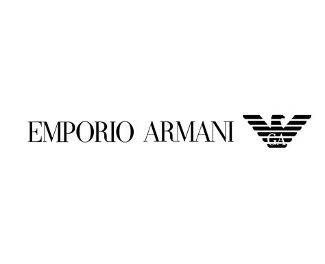 Emporio Armani Logo Marca Ropa Símbolo Negro Diseño Moda Vector