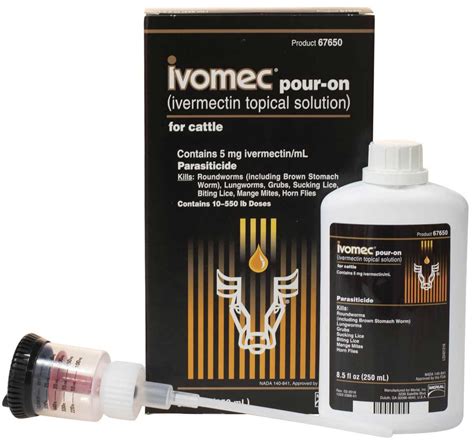 Ivomec Pour-On Parasiticide for Cattle Merial ( - Cattle ...