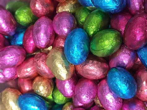 Solid Milk Chocolate Foil Easter Eggs X 1kg Approx 200 Eggs Easter
