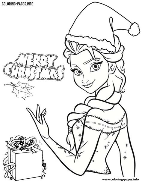 Print Frozen Elsa Disney Princess Christmas Coloring Pages Elsa