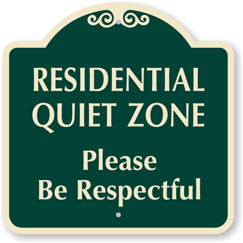 Quiet Zone Signage Images